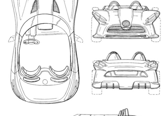 (Mercedes-Benz of F400 the Carving) drawings of the car are Mercedes-Benz F400 Carving